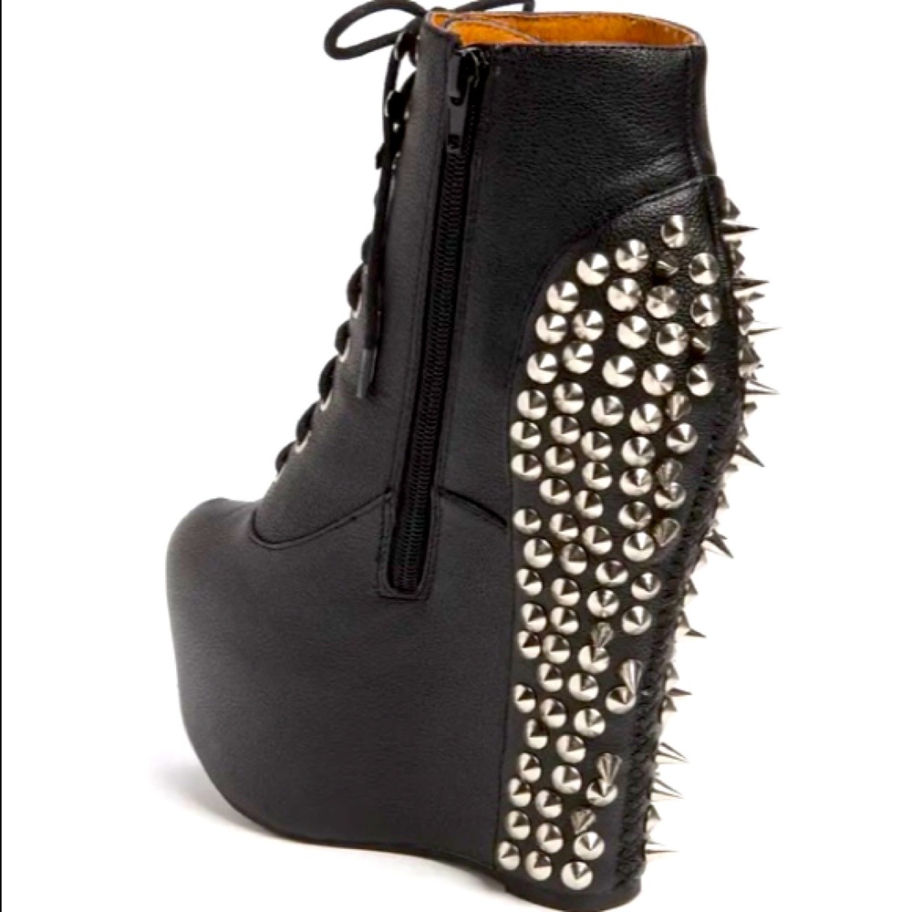 Jeffrey Campbell Black Spiked Damsel Boots